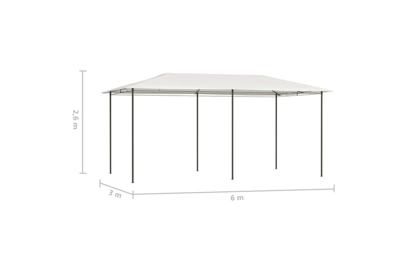 Huvimaja 3x6x2,6 m kerma 160 g/m² - Puutarhakalusteet - Aurinkosuoja - Paviljonki