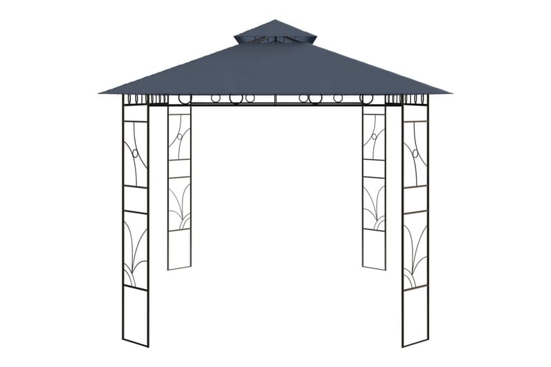 Huvimaja 4x3x2,7 m antrasiitti 160 g/m² - Paviljonki - Kokonainen paviljonki