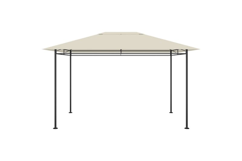 Huvimaja 4x3x2,7 m harmaanruskea 180 g/m² - Taupe - Puutarhakalusteet - Aurinkosuoja - Paviljonki