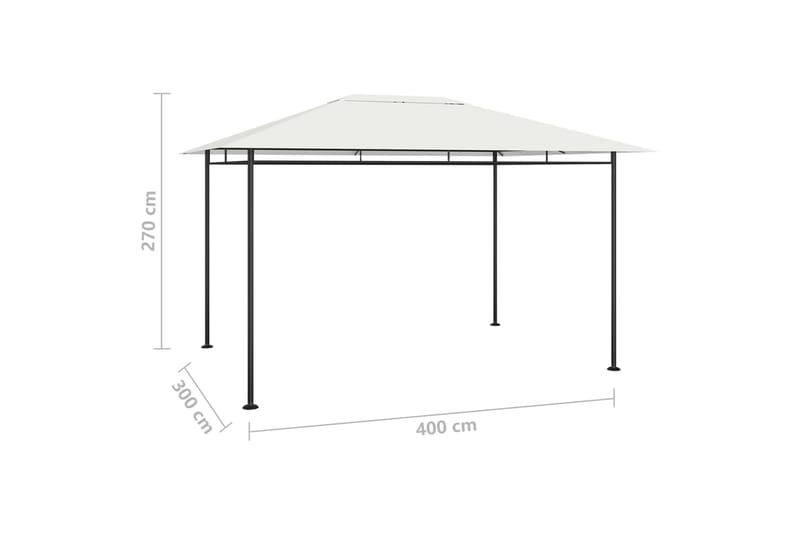 Huvimaja 4x3x2,7 m kerma 180 g/m² - Kerma - Puutarhakalusteet - Aurinkosuoja - Paviljonki