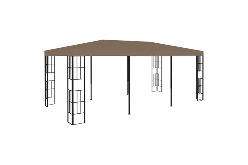 Huvimaja 6x3 m harmaanruskea - Taupe - Puutarhakalusteet - Aurinkosuoja - Paviljonki