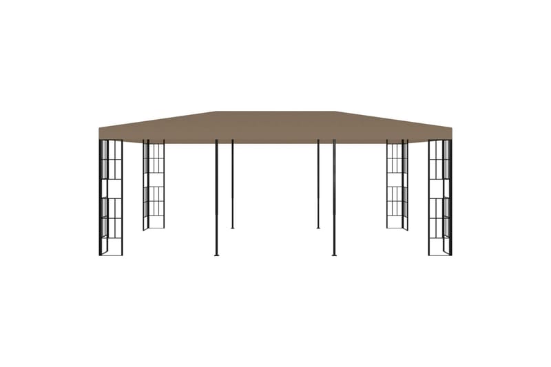 Huvimaja 6x3 m harmaanruskea - Taupe - Puutarhakalusteet - Aurinkosuoja - Paviljonki
