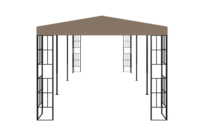 Huvimaja 6x3 m harmaanruskea - Taupe - Puutarhakalusteet - Aurinkosuoja - Paviljonki