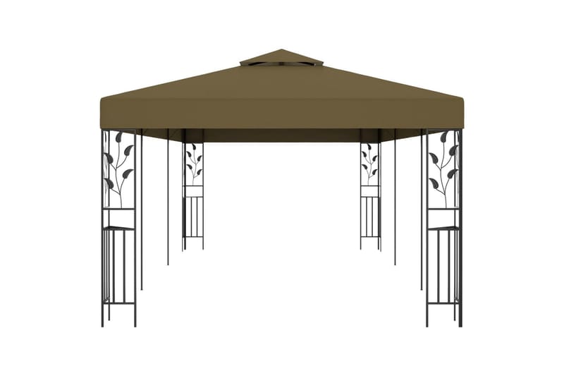 Huvimaja 6x3 m ruskeanharmaa 180 g/mÂ² - Taupe - Puutarhakalusteet - Aurinkosuoja - Paviljonki