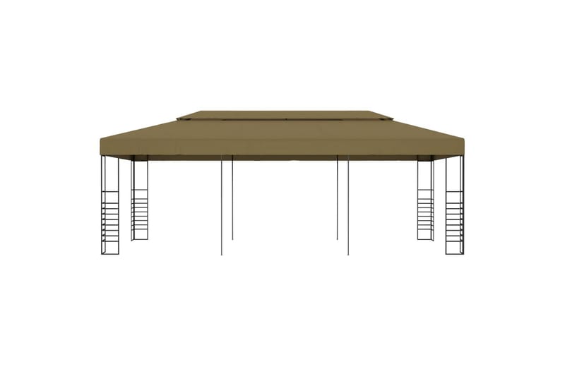 Huvimaja 6x3x2,7 m ruskeanharmaa 180 g/m² - Taupe - Puutarhakalusteet - Aurinkosuoja - Paviljonki