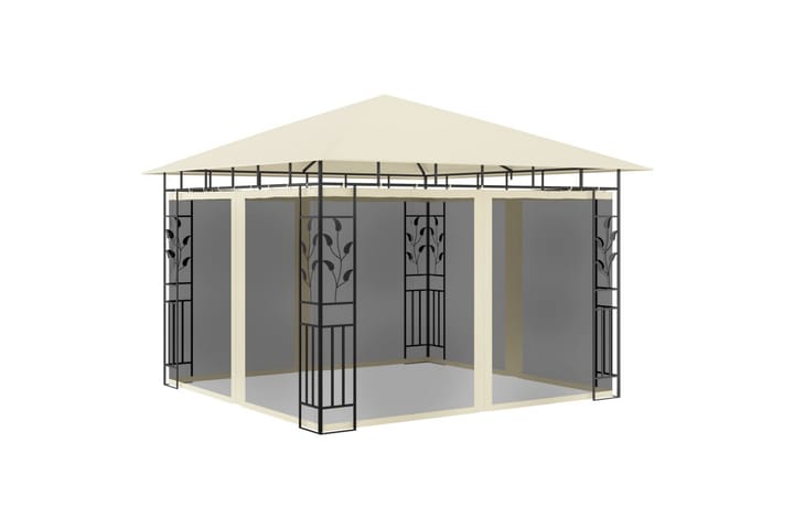 Huvimaja hyttysverkolla 3x3x2,73 m kerma 180 g/m² - Paviljonki - Kokonainen paviljonki