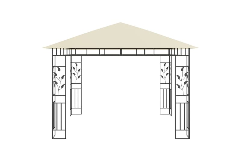 Huvimaja hyttysverkolla 3x3x2,73 m kerma 180 g/m² - Puutarhakalusteet - Aurinkosuoja - Paviljonki