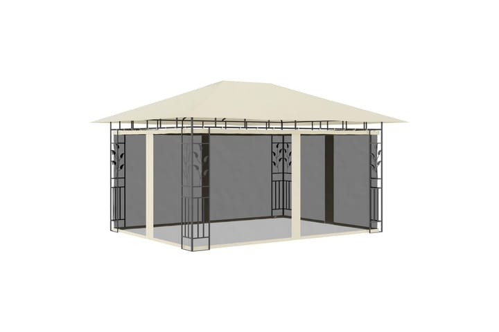 Huvimaja hyttysverkolla 4x3x2,73 m kerma 180 g/m² - Paviljonki - Kokonainen paviljonki