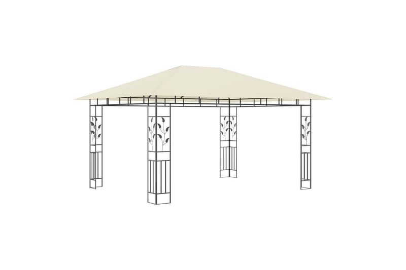 Huvimaja hyttysverkolla 4x3x2,73 m kerma 180 g/m² - Puutarhakalusteet - Aurinkosuoja - Paviljonki