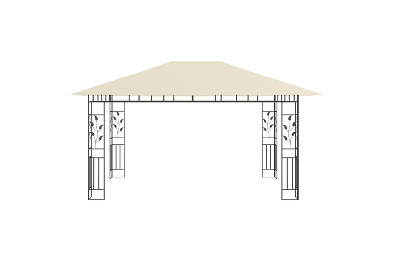 Huvimaja hyttysverkolla 4x3x2,73 m kerma 180 g/m² - Puutarhakalusteet - Aurinkosuoja - Paviljonki