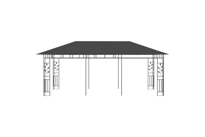 Huvimaja hyttysverkolla 6x3x2,73 m antrasiitti - Paviljonki - Kokonainen paviljonki