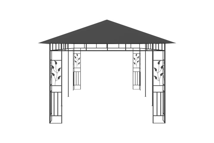 Huvimaja hyttysverkolla 6x3x2,73 m antrasiitti - Paviljonki - Kokonainen paviljonki