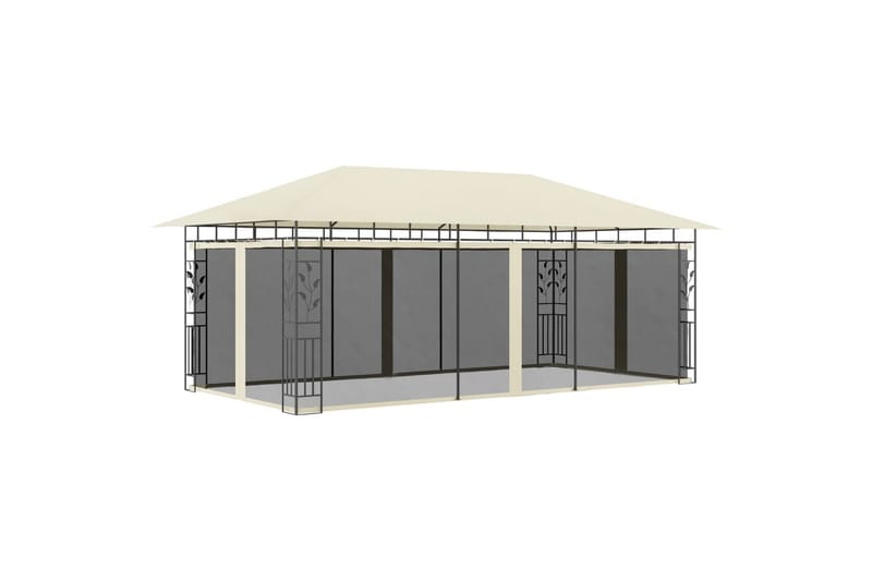 Huvimaja hyttysverkolla 6x3x2,73 m kerma - Puutarhakalusteet - Aurinkosuoja - Paviljonki