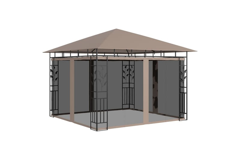 Huvimaja hyttysverkolla ja valonauhoilla 3x3x2,73 m - Paviljonki - Kokonainen paviljonki