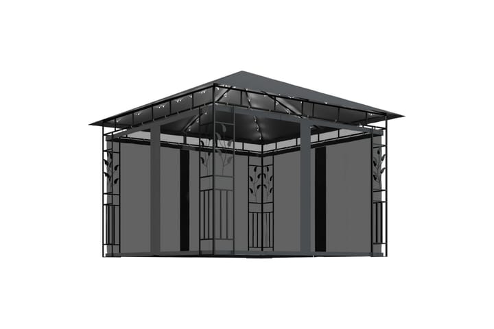 Huvimaja hyttysverkolla ja valonauhoilla 3x3x2,73 m - Paviljonki - Kokonainen paviljonki