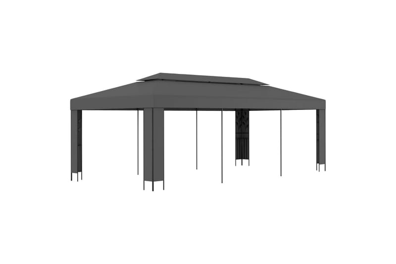 Huvimaja kaksoiskatolla 3x6 m antrasiitti - Antrasiitti - Puutarhakalusteet - Aurinkosuoja - Paviljonki