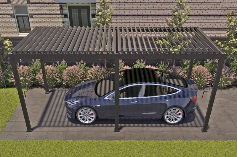 Huvimaja Mirador 300x400x250 cm - Tummanharmaa - Puutarhakalusteet - Aurinkosuoja - Paviljonki - Paviljonki katoksella