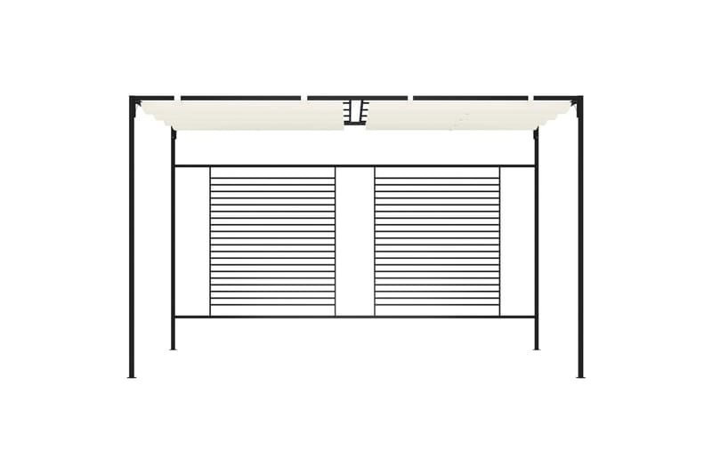 Huvimaja sisäänvedettävä katto 3x4x2,3 m kerma 180 g/m² - Puutarhakalusteet - Aurinkosuoja - Paviljonki