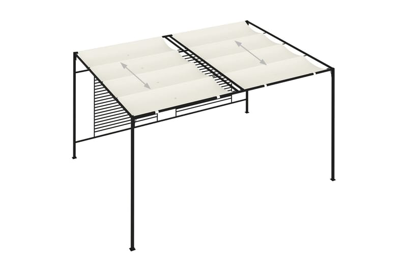 Huvimaja sisäänvedettävä katto 3x4x2,3 m kerma 180 g/m² - Puutarhakalusteet - Aurinkosuoja - Paviljonki