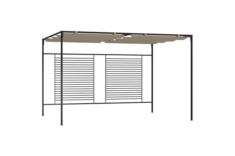Huvimaja sisäänvedettävä katto 3x4x2,3m 180 g/m² - Puutarhakalusteet - Aurinkosuoja - Paviljonki