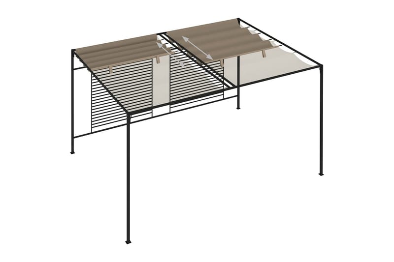 Huvimaja sisäänvedettävä katto 3x4x2,3m 180 g/m² - Paviljonki - Kokonainen paviljonki