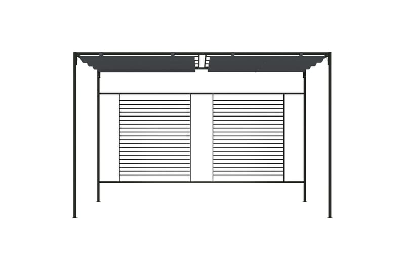 Huvimaja sisäänvedettävä katto 4x3x2,3 m 180 g/m² - Puutarhakalusteet - Aurinkosuoja - Paviljonki