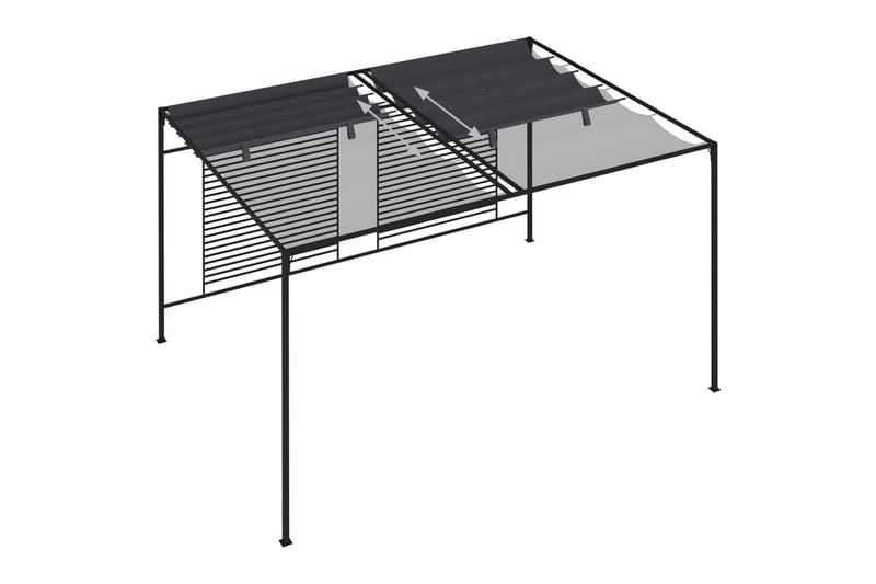 Huvimaja sisäänvedettävä katto 4x3x2,3 m 180 g/m² - Puutarhakalusteet - Aurinkosuoja - Paviljonki