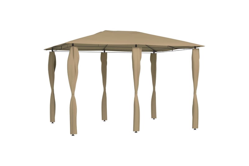 Huvimaja sivuseinillä 3x4x2,6 m harmaanruskea 160 g/m² - Puutarhakalusteet - Aurinkosuoja - Paviljonki