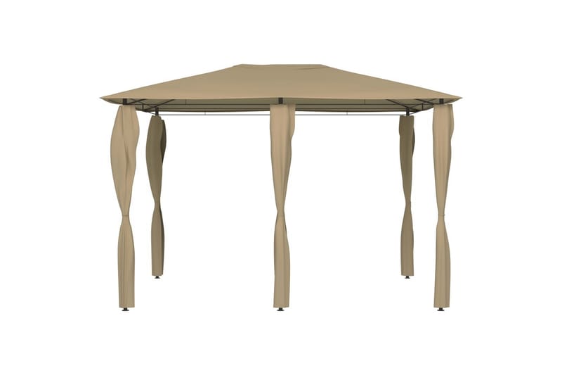 Huvimaja sivuseinillä 3x4x2,6 m harmaanruskea 160 g/m² - Puutarhakalusteet - Aurinkosuoja - Paviljonki