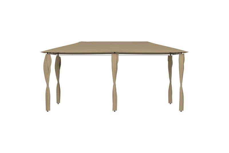Huvimaja sivuseinillä 3x6x2,6 m harmaanruskea 160 g/m² - Puutarhakalusteet - Aurinkosuoja - Paviljonki