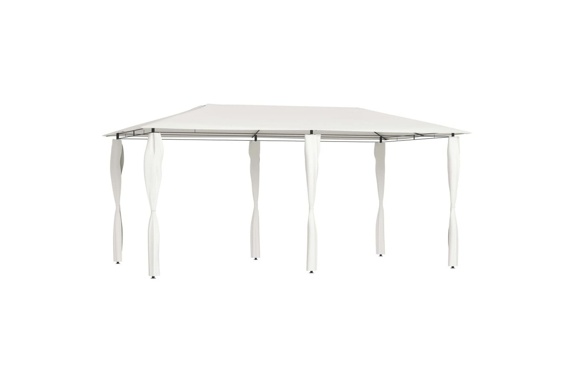 Huvimaja sivuseinillä 3x6x2,6 m kerma 160 g/m² - Puutarhakalusteet - Aurinkosuoja - Paviljonki