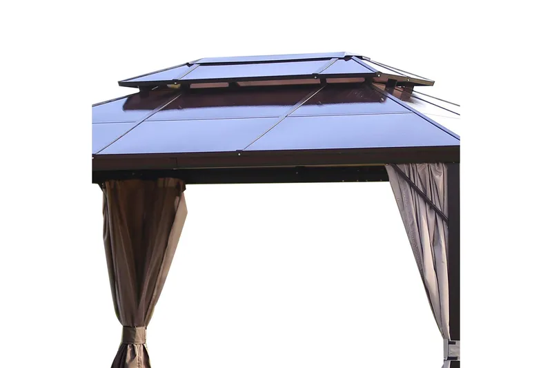 Huvimaja Sunset 300x400x270 cm Polykarbonaatti - Beige - Puutarhakalusteet - Aurinkosuoja - Paviljonki