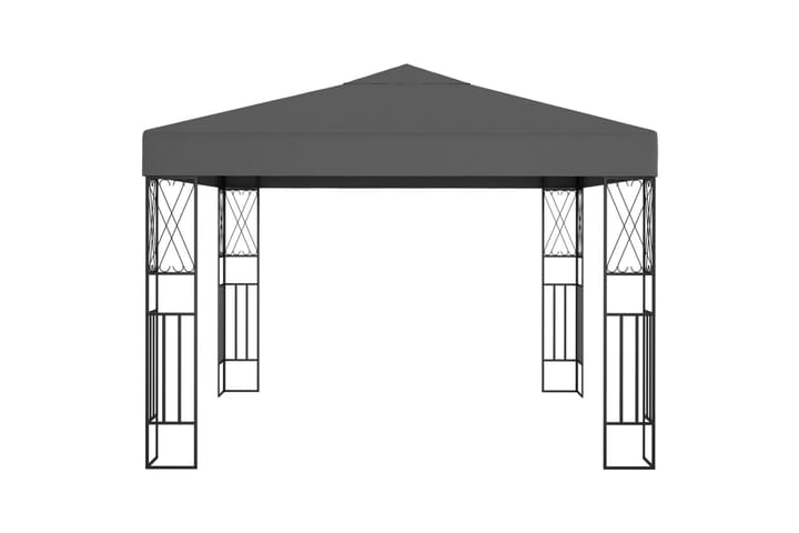 Huvimaja valonauhoilla 3x3 m antrasiitti kangas - Paviljonki - Kokonainen paviljonki