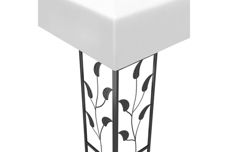 Huvimaja valonauhoilla 3x3 m valkoinen 180 g/m² - Puutarhakalusteet - Aurinkosuoja - Paviljonki