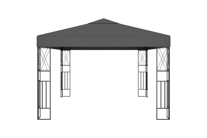 Huvimaja valonauhoilla 3x4 m antrasiitti kangas - Paviljonki - Kokonainen paviljonki