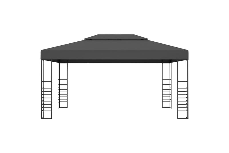 Huvimaja valonauhoilla 3x4 m antrasiitti - Puutarhakalusteet - Aurinkosuoja - Paviljonki