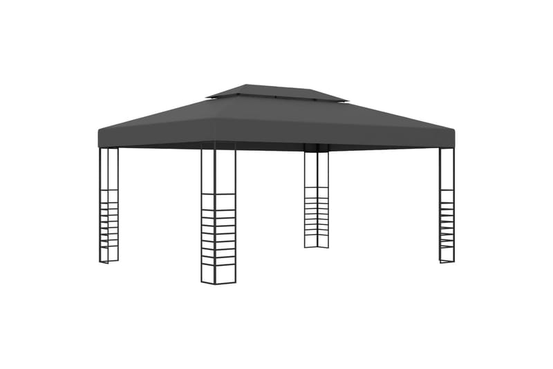 Huvimaja valonauhoilla 3x4 m antrasiitti - Puutarhakalusteet - Aurinkosuoja - Paviljonki