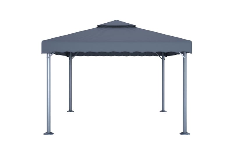 Huvimaja valonauhoilla 400x300 cm antrasiitti alumiini - Puutarhakalusteet - Aurinkosuoja - Paviljonki