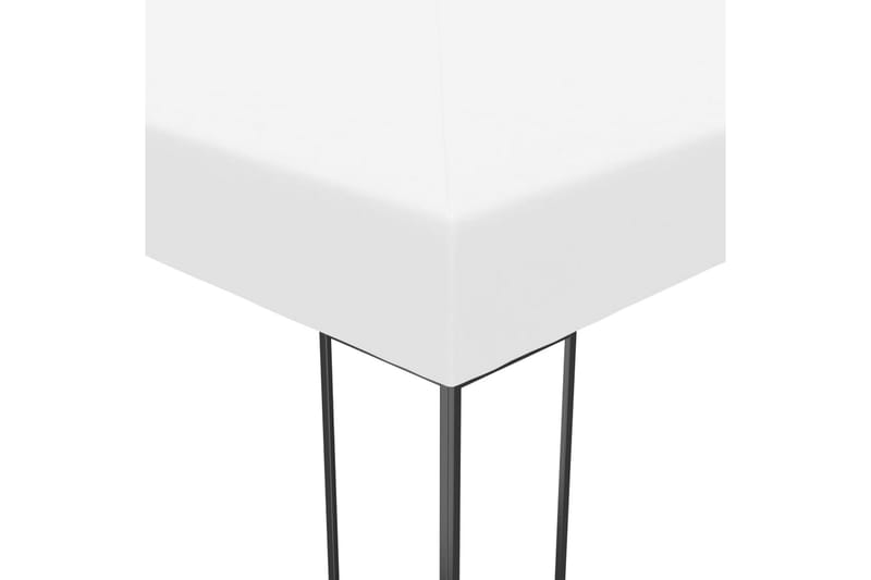 Huvimaja valonauhoilla 4x3x2,7 m valkoinen - Puutarhakalusteet - Aurinkosuoja - Paviljonki