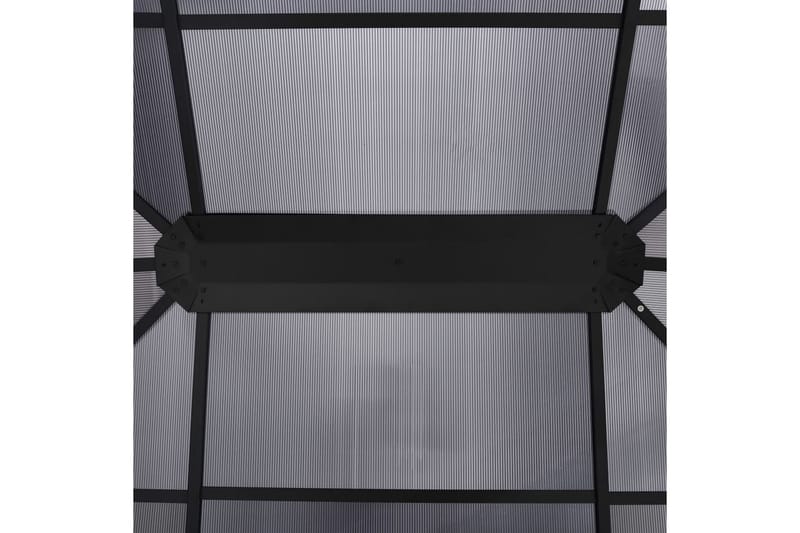 Huvimaja verhoilla 400x300x265 cm antrasiitti - Puutarhakalusteet - Aurinkosuoja - Paviljonki