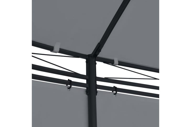 Huvimaja verhoilla 530x350x265 cm antrasiitti - Puutarhakalusteet - Aurinkosuoja - Paviljonki