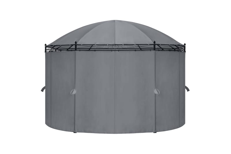Huvimaja verhoilla 530x350x265 cm antrasiitti - Puutarhakalusteet - Aurinkosuoja - Paviljonki