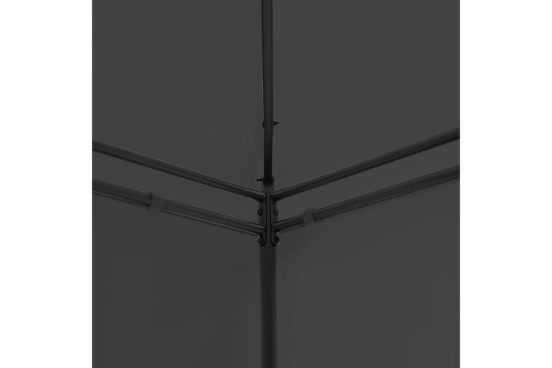 Huvimaja verhoilla 600x298x270 cm antrasiitti - Antrasiitti - Puutarhakalusteet - Aurinkosuoja - Paviljonki