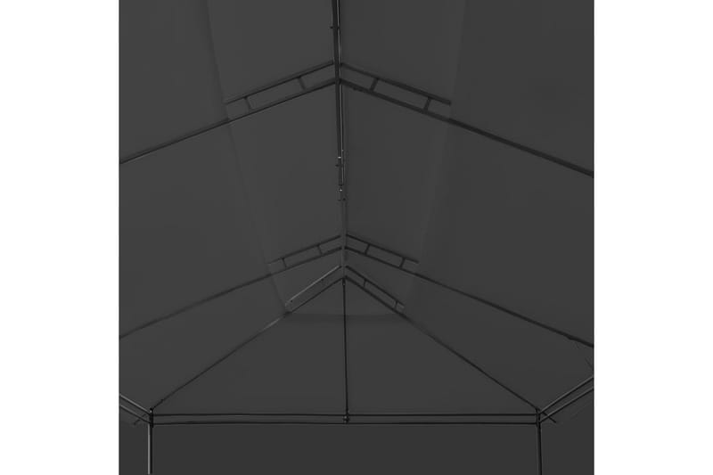 Huvimaja verhoilla 600x298x270 cm antrasiitti - Antrasiitti - Puutarhakalusteet - Aurinkosuoja - Paviljonki