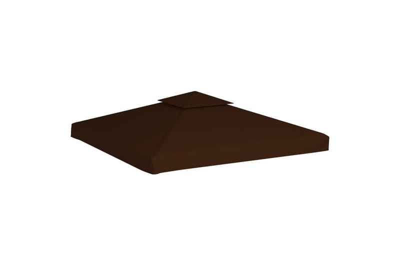 Huvimajan katto 2 kerrosta 310 g/m² 3x3 m ruskea - Ruskea - Puutarhakalusteet - Aurinkosuoja - Paviljonki - Paviljongin katos