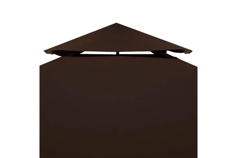 Huvimajan katto 2 kerrosta 310 g/m² 3x3 m ruskea - Ruskea - Puutarhakalusteet - Aurinkosuoja - Paviljonki - Paviljongin katos