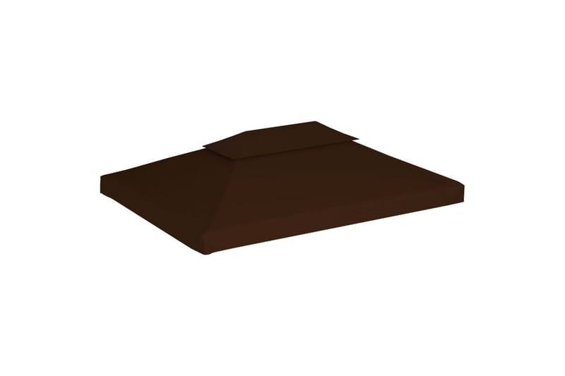 Huvimajan katto 2 kerrosta 310 g/m² 4x3 m ruskea - Puutarhakalusteet - Aurinkosuoja - Paviljonki - Paviljongin katos