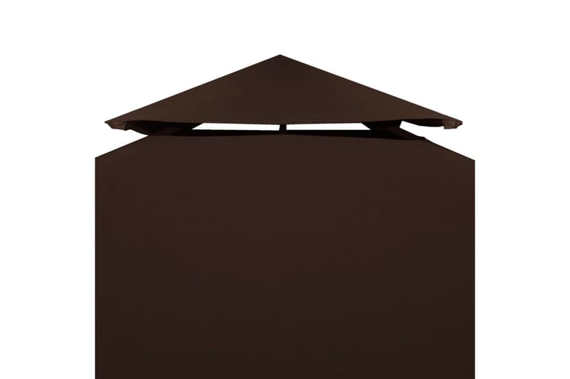 Huvimajan katto 2 kerrosta 310 g/m² 4x3 m ruskea - Puutarhakalusteet - Aurinkosuoja - Paviljonki - Paviljongin katos