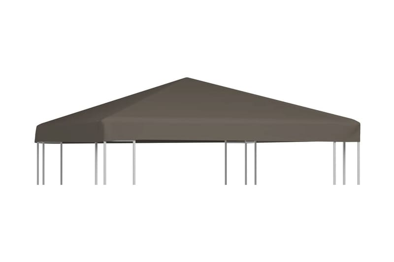 Huvimajan katto 310 g/m² 3x3 m harmaanruskea - Ruskea - Puutarhakalusteet - Aurinkosuoja - Paviljonki - Paviljongin katos