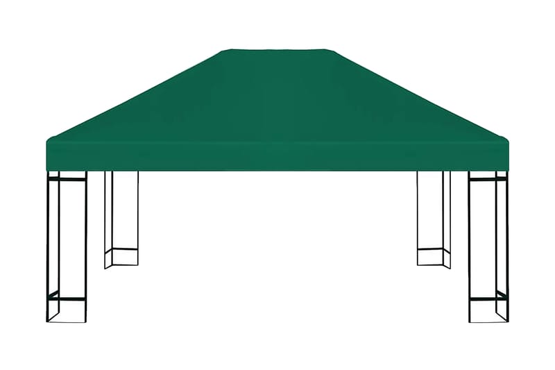 Huvimajan katto 310 g/m² 4x3 m vihreä - Vihreä - Puutarhakalusteet - Aurinkosuoja - Paviljonki - Paviljongin katos